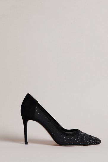 Ted Baker Ryalay Black Diamante Court Shoes