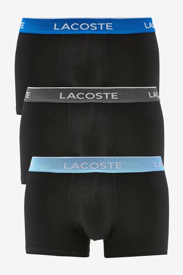 Lacoste Men Core Solid Multipack Black Trunks