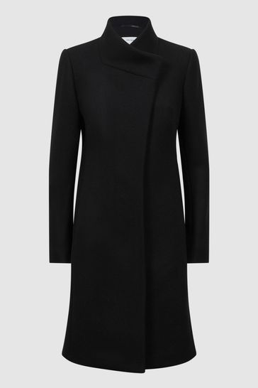 Reiss black sale coat