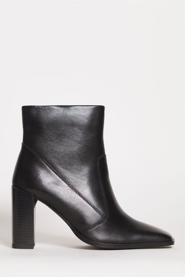 Simply Be Black Block Heel, Square Toe Extra Wide Fit Ankle Boots