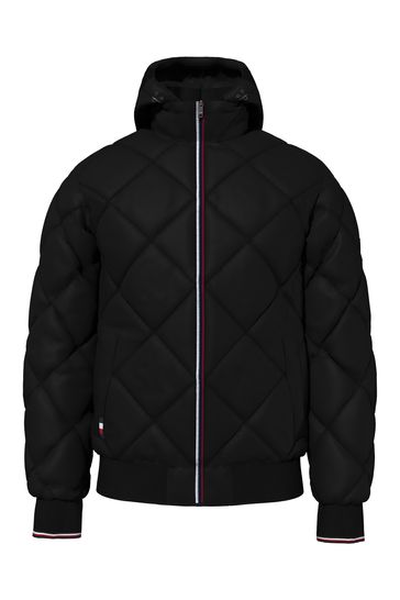 Buy Tommy Hilfiger Big And Tall Diamond Quilted Black Jacket from
