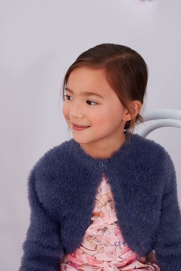 Buy Navy Fluffy Shrug Cardigan 12mths 16yrs from Next Luxembourg