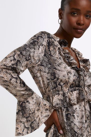 River island snake top dress