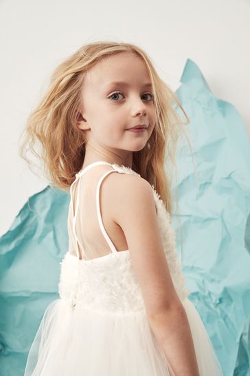 White tulle bridesmaid dresses online