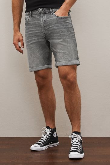 Dark grey jean shorts hot sale