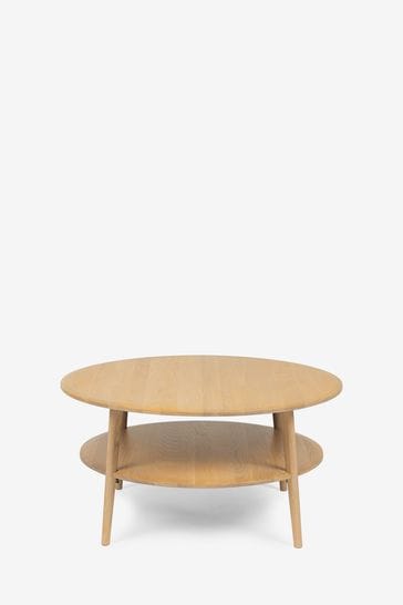 Jasper Conran London Oak Belgrave Walnut Round Coffee Table