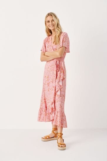 Part Two Pink Clarina Short Sleeve Dress