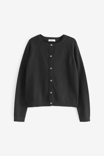 Black Button Up Cardigan 3 16yrs