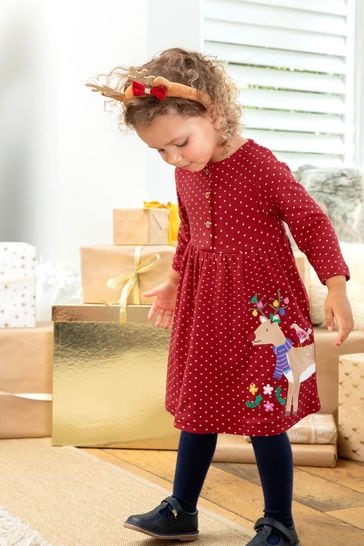 Buy JoJo Maman B b Red Reindeer Appliqu Dress from Next Canada