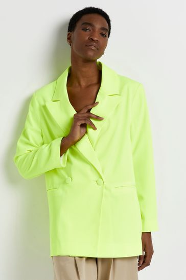 River Island Oversized Yellow Blazer