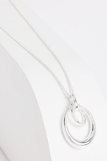 Intertwined store circle necklace