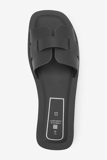 Hermes oran sale sandals black patent