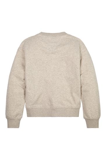 Buy Tommy Hilfiger White Essential Crew Neck Jumper Next