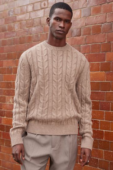 Cable crew cheap neck jumper