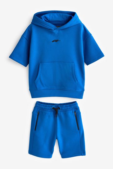 Buy Cobalt Blue Short Sleeve Hoodie and Shorts Set 3 16yrs from Next Denmark