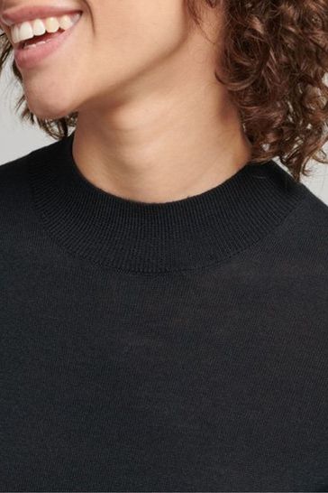 Buy Superdry Black Merino Knit Dress from Next Ireland