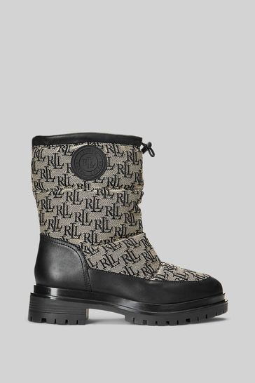 Lauren Ralph Lauren Coree Jacquard Quilt Logo Boots