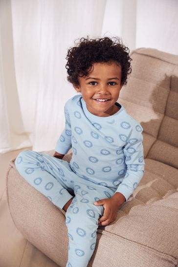 The White Company Blue Lion Print Pyjama