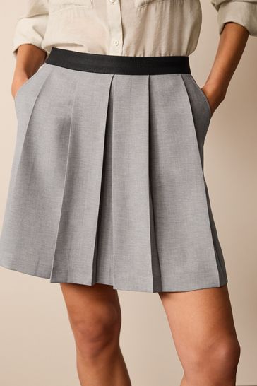 Grey elasticated on sale skirt
