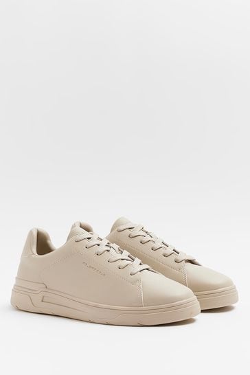 Buy River Island Natural Stone Lace Up Low Top Trainers from Next Denmark
