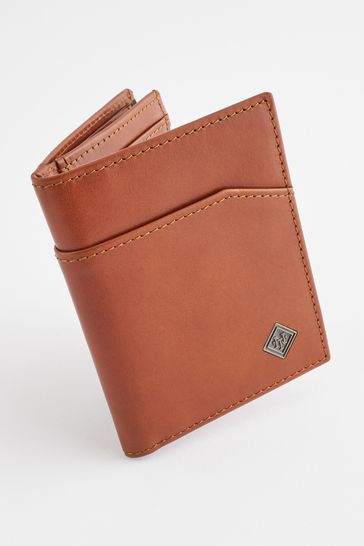 Tan Brown Leather Wallet