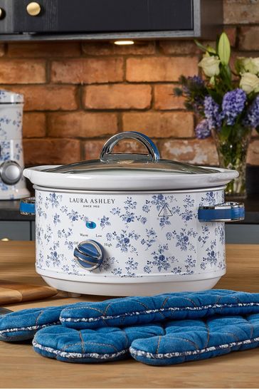 Laura Ashley Blue China Rose 3.5L Slow Cooker