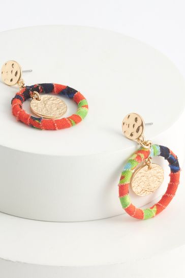 Fabric wrapped earrings hotsell