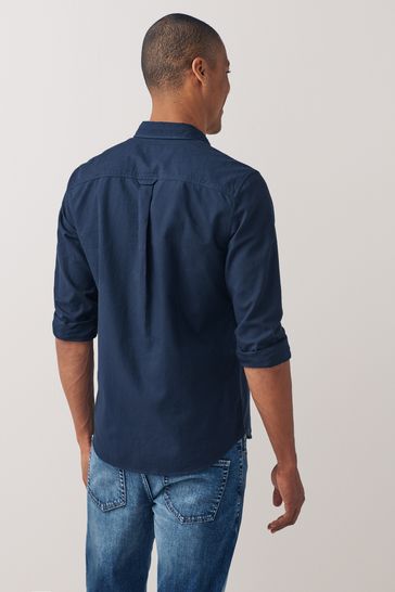 Navy blue outlet button down dress