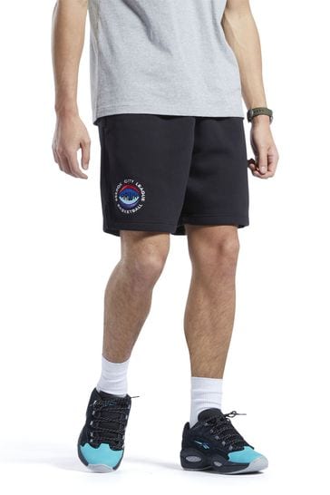 Buy Reebok Black Basketball City League Fleece Shorts from Next