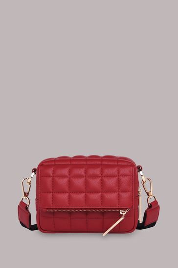 Whistles Red Quilted Bibi Cross-Body Bag