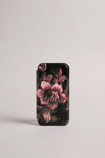 Ted Baker Fiolla Glitched Floral Iphone 12/12 Pro Black Mirror Case