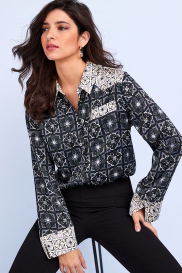 Western style long sleeve shirts top