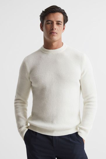 Buy Reiss Marcus Crew Neck Ribbed Jumper from the Laura Ashley online shop