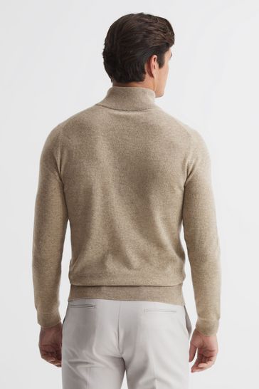 Buy Reiss Grain Royal Cashmere Slim Fit Half Zip Jumper from Next Luxembourg