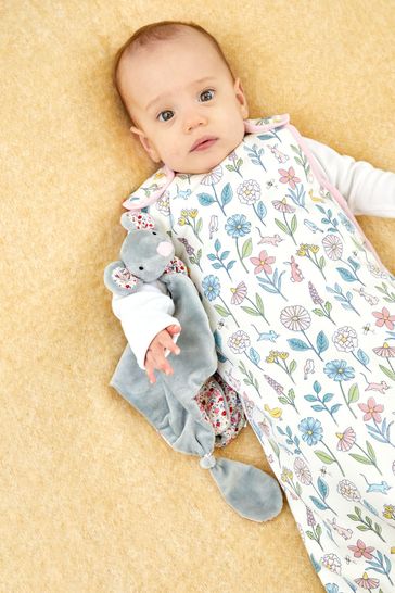 JoJo Maman Bebe Cream Meadow 2.5 Tog Sleeping Bag