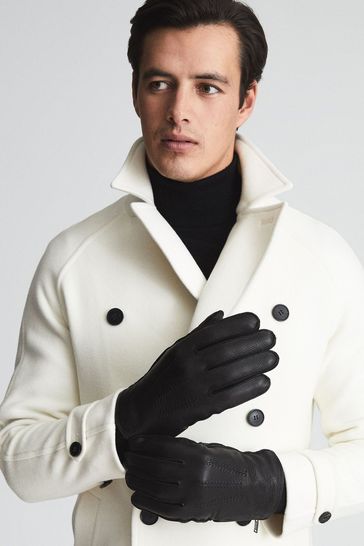 Reiss mens sale gloves