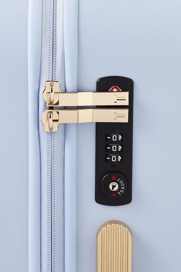 Baby blue suitcase sales