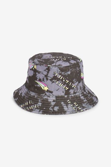 Black Alien Printed Bucket Hat (3mths-16yrs)