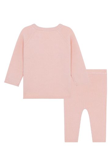 F&F Pink Knitted Twosie With Hat