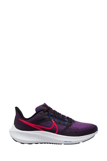Nike Black/Purple Air Zoom Pegasus 39 Running Trainers