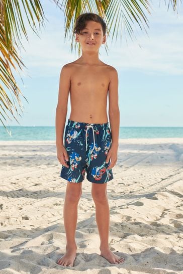 Blue Sonic Swim Shorts 3 16yrs