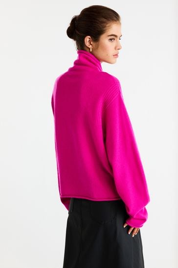 Pink lambswool jumper deals