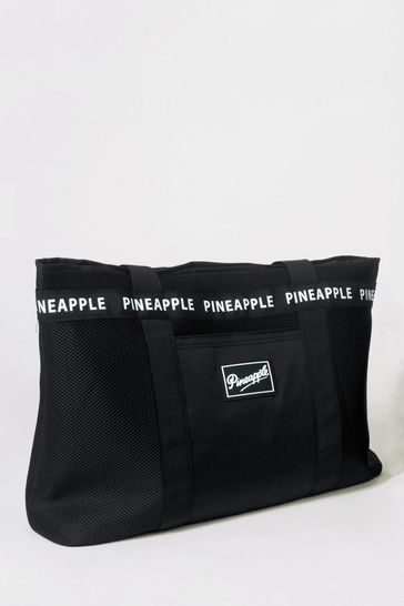 Pineapple Black Mesh Tote Bag
