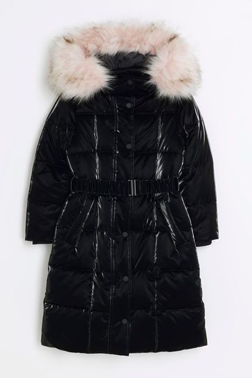 River island high shine coat online