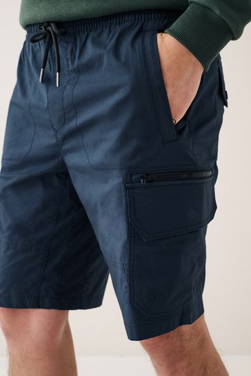 Buy Navy Blue Drawstring Waist Cargo Shorts from Next Luxembourg