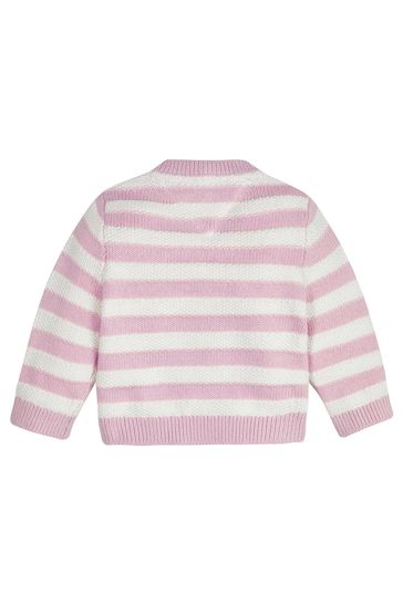 Buy Tommy Hilfiger Baby Pink 100 Cotton Structure Stripe Jumper from Next Ireland
