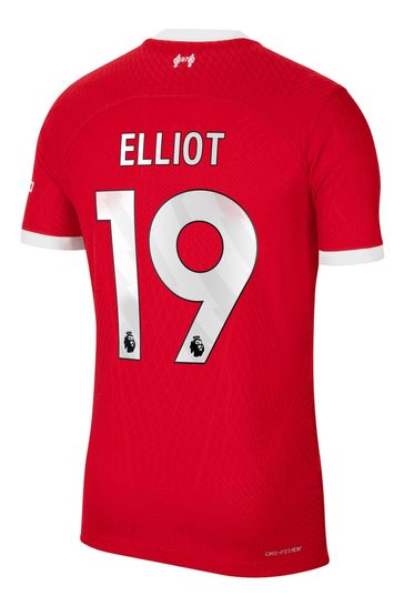 Nike Red Elliot 19 Liverpool Home Match Shirt 2023 24
