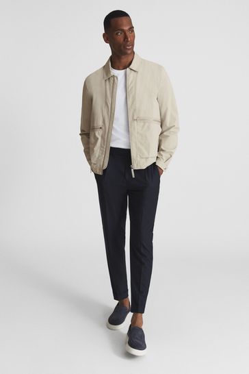 Linen harrington jacket on sale