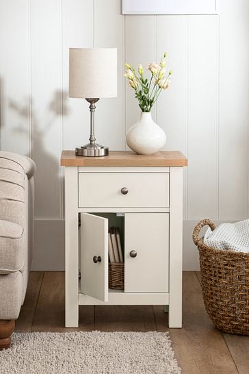 Cream lamp best sale table