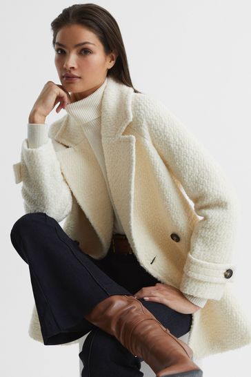 reiss cream wool coat